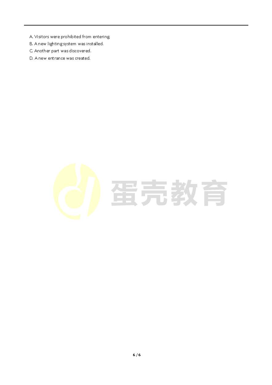 TOEFL Junior/小托福样题-阅读理解6