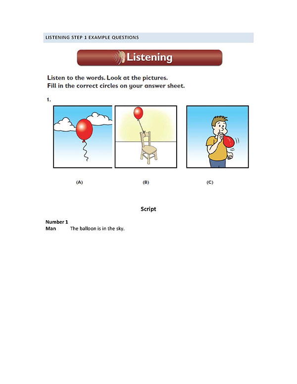 TOEFL Primary/小小托福样题STEP2